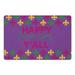 Indigo 18 x 27 x 1 in Kitchen Mat - Trinx Happy Mardi Gras 3 Kitchen Mat Synthetics | 18 H x 27 W x 1 D in | Wayfair