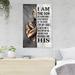 Trinx King Of I Am - I Am The Son Of A King Who Is Not Moved By The Word - 1 Piece Rectangle Graphic Art Print On Wrapped Canvas in White | Wayfair