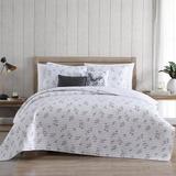 Rosalind Wheeler Snyderville Microfiber Reversible 5 Piece Quilt Set Microfiber in White | Queen Quilt + 2 Shams + 2 Throw Pillows | Wayfair