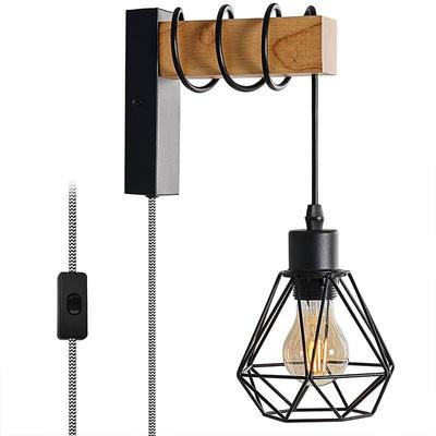 Käfigwandleuchte mit Kabel und Stecker "RODEN". Image