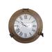 Decorative Ship Porthole Clock - 2" L x 17" W x 17" H