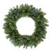 Rockwood Pine Artificial Christmas Wreath, 24-Inch, Multi LED Lights - Green