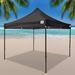 Instant Shade Canopy, Light Steel Frame Pop Up Tent With Heavy Duty Wheeled Carry Bag, 10' X 10'