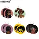 SOMESOOR – boucles d'oreilles en bois pour filles noires tresses Afro imprimées Pop Art boucles