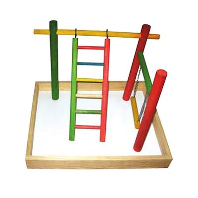 A&E Cage Company Wood Tabletop Play Station, 20" L X 15" W X 14" H