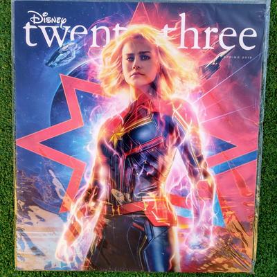 Disney Office | Disney Twenty-Three 2019 Magazine-Captain Marvel W/ Patch&Poster+Dumbo+Stan Lee | Color: Blue/Orange | Size: 12" Tall And 11" Wide - 60 Pages