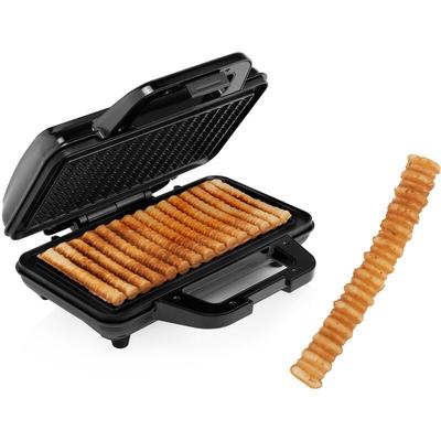 Waffel Pommes Maker für 15 Waffeln Pommes Style Waffeleisen 28,5x15,2cm 1000Watt