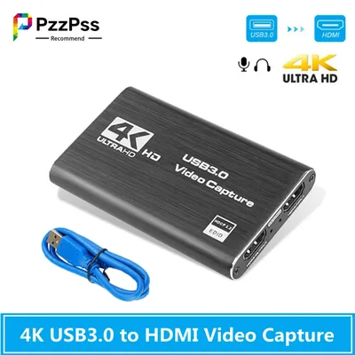 PzzPss – carte d'acquisition pour jeux vidéo en direct USB 3.0 4K 1080P 60fps HD compatible