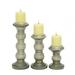 Light Garden 201428 - Set of 3 6" 9" and 12" Clear Glass Candle Holder