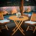 Seven Seas Teak Sanibel Teak Wood Outdoor Folding Patio Dining Table, 36 inch