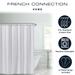 French Connection Grey Cotton Blend 13 Piece Shower Curtain Set 72x72