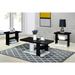 Titanic Furniture Igor 3-Piece Wood Coffee and End Table Set in Black with White and Gray Accents - 3-Piece Set