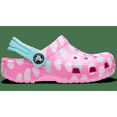 Crocs Taffy Pink / Multi Toddler Classic Easy Icon Clog Shoes