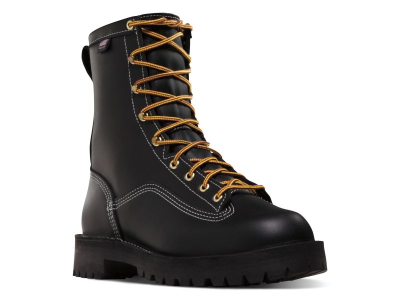 Danner Super Rain Forest 8in Non-Metallic Toe Boots Black 7.5EE 11550-7-5EE
