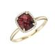 Luigi Merano - Ring mit Granat und Zirkonia, Gold 375 Ringe Rot Damen