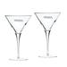 Wittenberg University Tigers 10oz. 2-Piece Luigi Bormioli Titanium Martini Glass Set