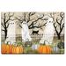 30 x 20 x 0.5 in Kitchen Mat - CounterArt Haunted Pumpkin Patch Decorative Anti-Fatigue Mat, Glass | 30 H x 20 W x 0.5 D in | Wayfair 133-00295