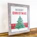 The Holiday Aisle® Merry Christmas Winter Tree Framed Art Picture Wood in Brown | 28 H x 22 W x 1 D in | Wayfair 8BDCFFA3D0D147E0865BD2BA01EB9030