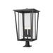 Z-Lite Seoul 32 Inch Tall 4 Light Outdoor Pier Lamp - 571PHXXLR-533PM-BK