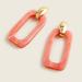 J. Crew Jewelry | J.Crew Nwt Made-In-Italy Acetate Rectangle Earrings | Color: Gold/Pink | Size: Os