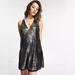 Free People Dresses | New Free People Double Take Sequin Mini Dress Moody Floral Combo | Color: Black/Pink | Size: Xs