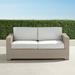 Palermo Loveseat with Cushions in Dove Finish - Rain Resort Stripe Sand, Standard - Frontgate