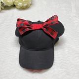 Disney Accessories | Disney Mickey Mouse Hat Ears And A Bow Girls Womans Cap Black Red | Color: Black/Red | Size: Os