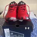 Under Armour Shoes | Almost New-Under Armour Ua Ps Lockdown 5, Size 2y | Color: Black/Red | Size: 2b