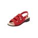 Women's The Sutton Sandal By Comfortview by Comfortview in Hot Red (Size 11 M)