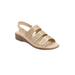 Wide Width Women's The Sutton Sandal By Comfortview by Comfortview in Champagne (Size 9 1/2 W)