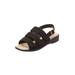 Extra Wide Width Women's The Sutton Sandal By Comfortview by Comfortview in Black (Size 9 WW)