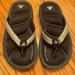 Adidas Shoes | Adidas Sparkly Thong Sandals. Size 12y. Fit Foam Footbed Black/Glitter Silver | Color: Black/Silver | Size: 12g