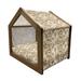 East Urban Home Cream Wood Dog House Wood House in Brown | 32.28 H x 39.37 W x 28.35 D in | Wayfair 2543AA6B09B54F60ADF2AD26971A188E