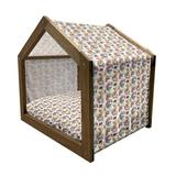 East Urban Home Pink Wood Dog House Wood House in Brown | 32.28 H x 39.37 W x 28.35 D in | Wayfair C86025BD747845C49C762F4D45058D13