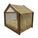 East Urban Home Yellow Wood Dog House Wood House in Brown | 22.44 H x 23.62 W x 17.72 D in | Wayfair 52C960B6AC7E4030AD6D2C5892E37725