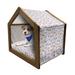 East Urban Home Blue Wood Dog House Wood House in Brown | 32.28 H x 39.37 W x 28.35 D in | Wayfair DBB9DB0060C342CABC49582D37064D38