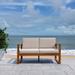 Joss & Main Swan Outdoor loveseat Wood/Natural Hardwoods in Brown/White | 29.53 H x 50.31 W x 30.63 D in | Wayfair 6EA7C69F41824FCE9CBDA53572A7C065