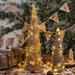 The Holiday Aisle® Gold Christmas Tree, Rattan | 1.3' H | Wayfair E075B5F62D4047639E482CBD0E9A06DB