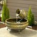 Foundry Select Amberlin Solar Birdbath, Ceramic | Wayfair C6BCB276289640EDB5D260AE4B75BFB8