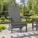 Rosecliff Heights Bergenfield Adirondack Chair Plastic/Resin in Gray/Black | 36.6 H x 29.1 W x 33.9 D in | Wayfair AF01FE95DB9941E28C3E3095E9330A9A