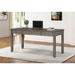 Wade Logan Muge Desk w/ Built in Outlets Wood in Gray | 30 H x 65 W x 27 D in | Wayfair 3B8E194F129744CD8F772452B1184439