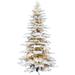 Fraser Hill Farm 6.5-Ft. Flocked Mountain Pine Christmas Tree with Smart String Lighting - 6.5 Foot