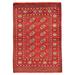 ECARPETGALLERY Hand-knotted Finest Peshawar Bokhara Red Wool Rug - 3'0 x 4'4