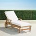 Cassara Chaise Lounge with Cushions in Natural Finish - Resort Stripe Seaglass, Standard - Frontgate