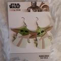 Disney Jewelry | Disney's Mandalorian The Child Earrings | Color: Green/White | Size: Os