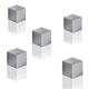 SIGEL BA728 Neodym-Magnete stark, Cube-Design, eloxiertes Aluminium, silbergrau, 5 Stück, 11x11x11 mm SuperDym, für Glas-Magnettafeln und Glas-Whiteboards