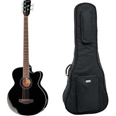 Harley Benton B-35BK Acoustic Bass Bundle