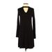 Maurices Casual Dress - Sweater Dress: Black Dresses - Women's Size X-Small