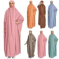 Abaya-Robe Hijab à Capuche pour Femme Musulmane Vêtement de Prière Arabe Kaftan tiens imar