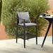 Cayman Black Aluminum and Wicker Outdoor Patio Counter or Bar Chair